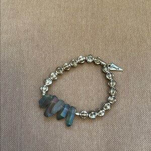 Erimish Crystal Beaded Bracelet with Iridescent Stones